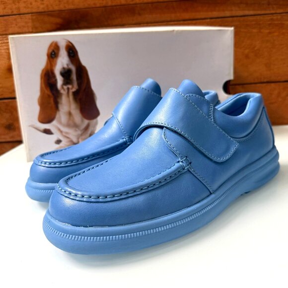 Hush Puppies Other - Hush Puppies Shoes Size 11 Mens Oxford Surf Blue Leather GIL Strap Low Top NIB